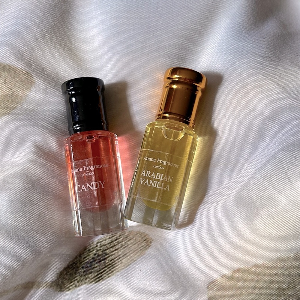 Perfume roller ball oils